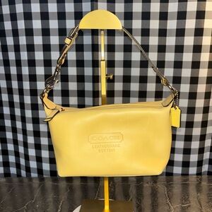 Coach Yellow Leatherware Mini Baguette Shoulder Bag Y2K NWOT